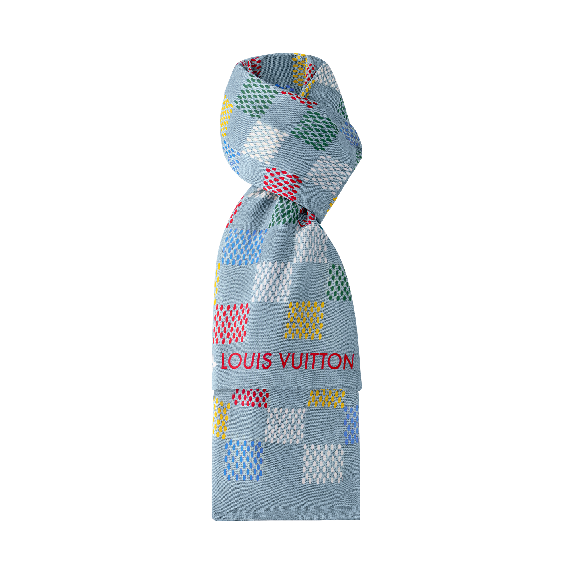 LV x TM Denim Cerise Shawl S00 - Accessories M96379 | LOUIS VUITTON